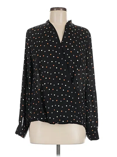Pre-owned Pleione 3/4 Sleeve Blouse In Black