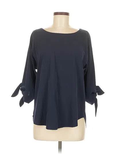 Pre-owned Pleione 3/4 Sleeve Blouse In Blue