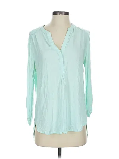 Pre-owned Pleione 3/4 Sleeve Blouse In Blue