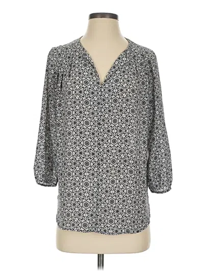Pre-owned Pleione 3/4 Sleeve Blouse In Gray