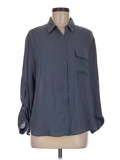 Pre-owned Pleione 3/4 Sleeve Blouse In Gray