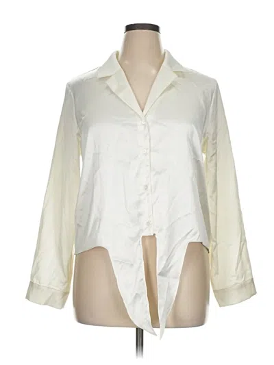 Pre-owned Pleione 3/4 Sleeve Blouse In Ivory