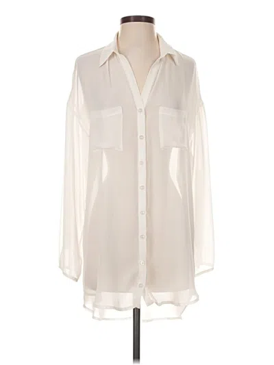 Pre-owned Pleione 3/4 Sleeve Blouse In Ivory