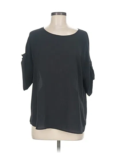 Pre-owned Pleione 3/4 Sleeve Top Black Tops