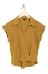 Pleione Airflow Wrap Front Shirt In Bronze