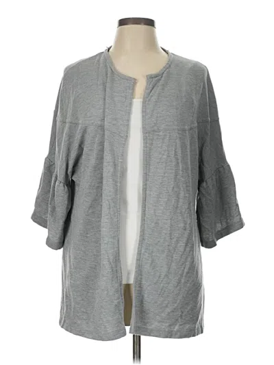 Pre-owned Pleione Cardigan Sweater In Gray