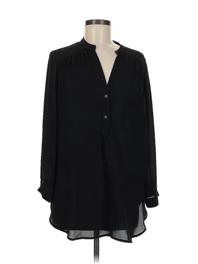 Pre-owned Pleione Long Sleeve Blouse In Black