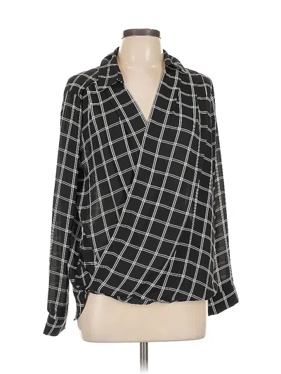 Pre-owned Pleione Long Sleeve Blouse In Black
