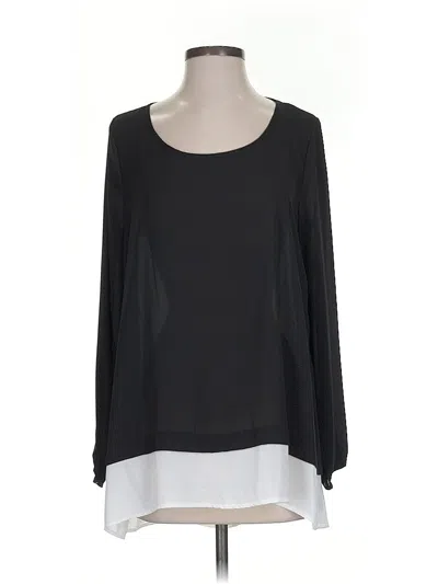 Pre-owned Pleione Long Sleeve Blouse In Black