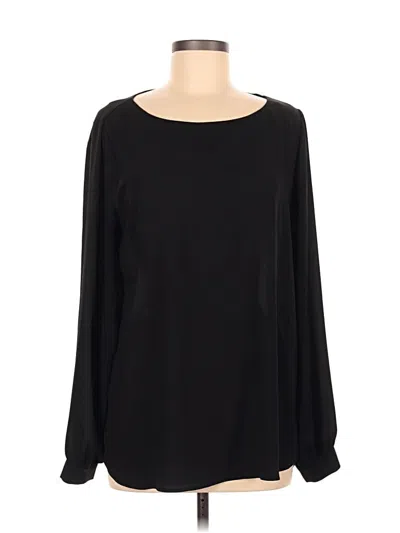 Pre-owned Pleione Long Sleeve Blouse In Black
