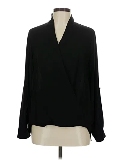 Pre-owned Pleione Long Sleeve Blouse In Black
