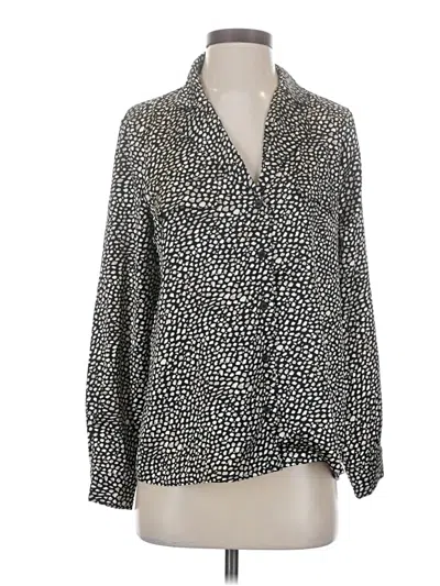 Pre-owned Pleione Long Sleeve Blouse In Black