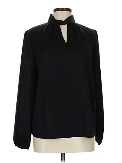 Pre-owned Pleione Long Sleeve Blouse In Black