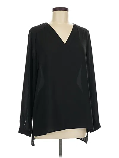 Pre-owned Pleione Long Sleeve Blouse In Black