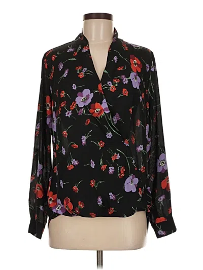 Pre-owned Pleione Long Sleeve Blouse In Black