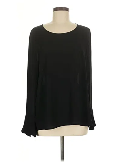 Pre-owned Pleione Long Sleeve Blouse In Black
