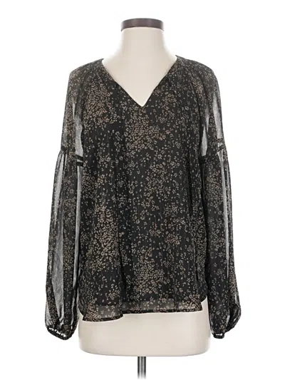 Pre-owned Pleione Long Sleeve Blouse In Black