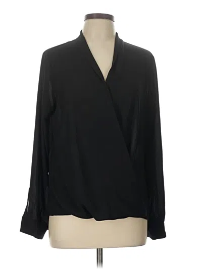 Pre-owned Pleione Long Sleeve Blouse In Black