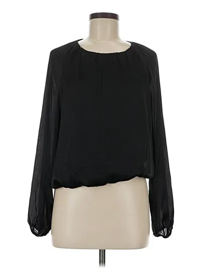 Pre-owned Pleione Long Sleeve Blouse In Black