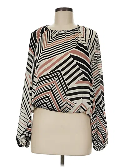 Pre-owned Pleione Long Sleeve Blouse In Black