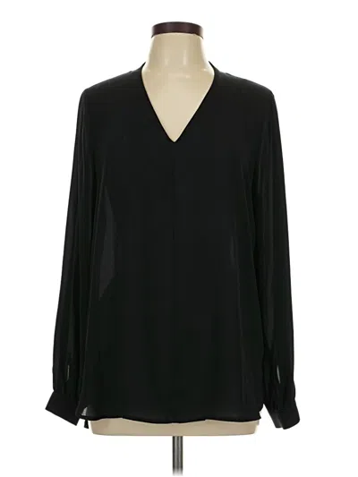 Pre-owned Pleione Long Sleeve Blouse In Black
