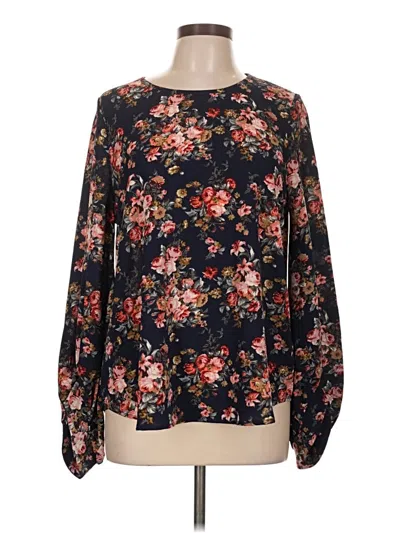 Pre-owned Pleione Long Sleeve Blouse In Black