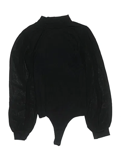 Pre-owned Pleione Long Sleeve Blouse In Black