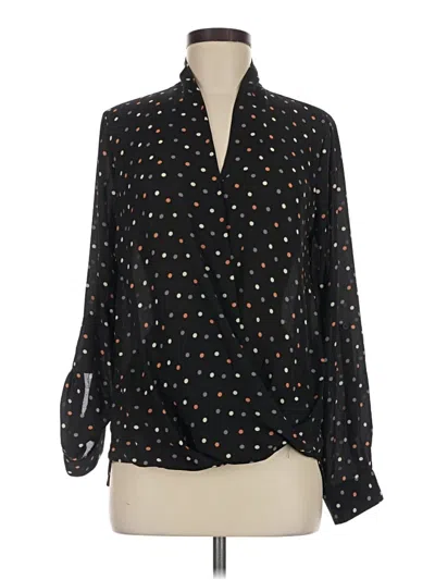 Pre-owned Pleione Long Sleeve Blouse In Black