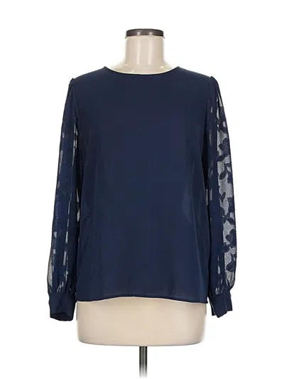 Pre-owned Pleione Long Sleeve Blouse In Blue
