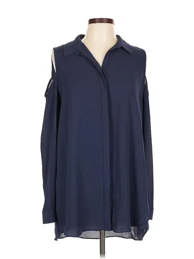 Pre-owned Pleione Long Sleeve Blouse In Blue