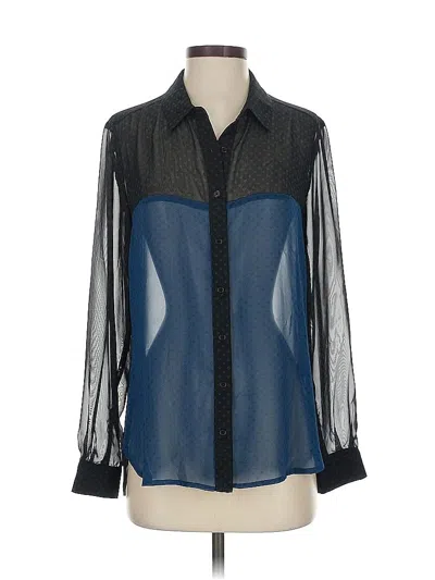 Pre-owned Pleione Long Sleeve Blouse In Blue