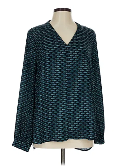 Pre-owned Pleione Long Sleeve Blouse In Blue