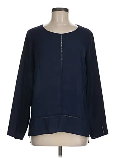 Pre-owned Pleione Long Sleeve Blouse In Blue