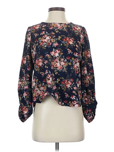 Pre-owned Pleione Long Sleeve Blouse In Blue