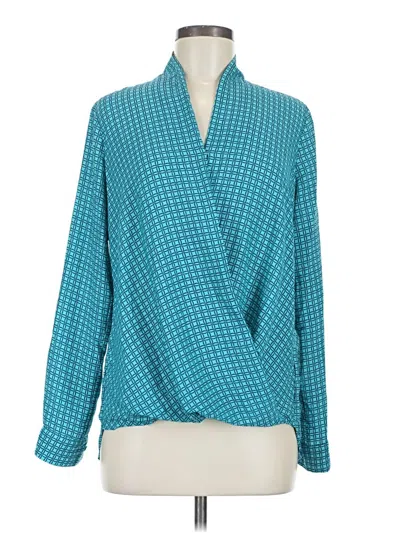 Pre-owned Pleione Long Sleeve Blouse In Blue