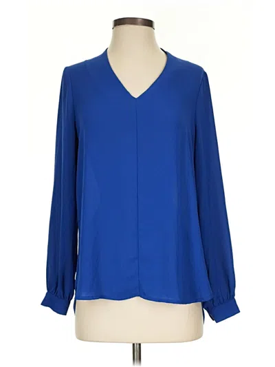 Pre-owned Pleione Long Sleeve Blouse In Blue