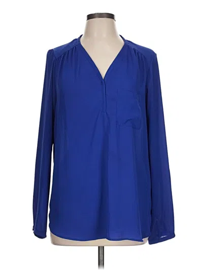 Pre-owned Pleione Long Sleeve Blouse In Blue