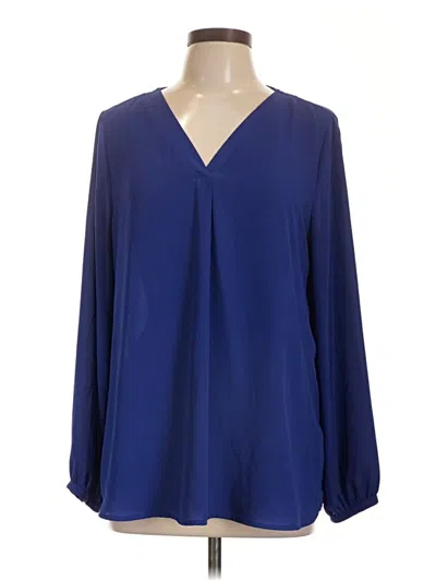 Pre-owned Pleione Long Sleeve Blouse In Blue