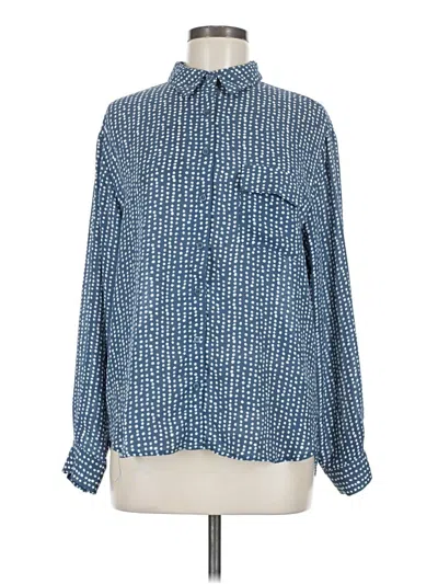 Pre-owned Pleione Long Sleeve Blouse In Blue