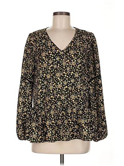 Pre-owned Pleione Long Sleeve Blouse In Gold