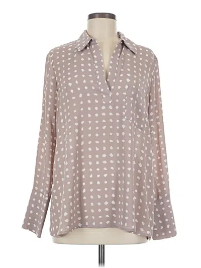 Pre-owned Pleione Long Sleeve Blouse In Gray