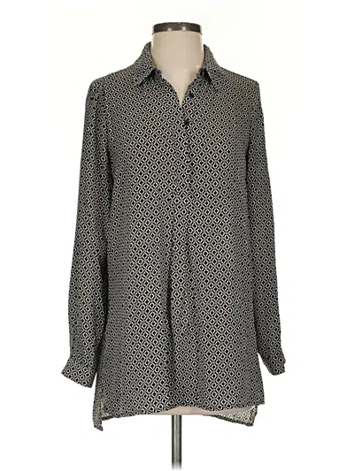 Pre-owned Pleione Long Sleeve Blouse In Gray