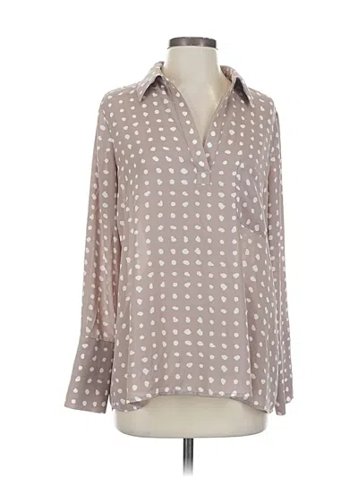 Pre-owned Pleione Long Sleeve Blouse In Gray