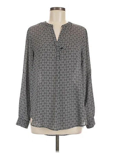Pre-owned Pleione Long Sleeve Blouse In Gray