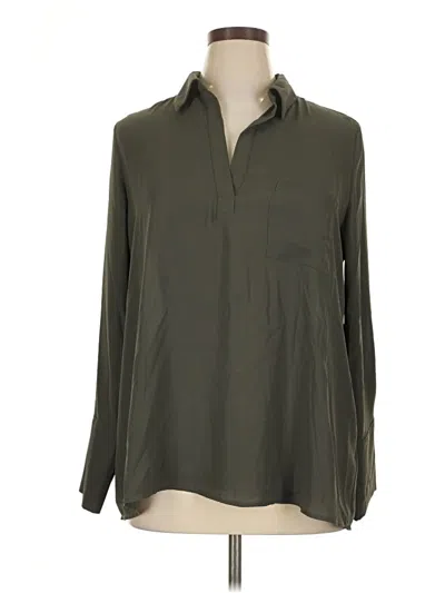Pre-owned Pleione Long Sleeve Blouse In Green