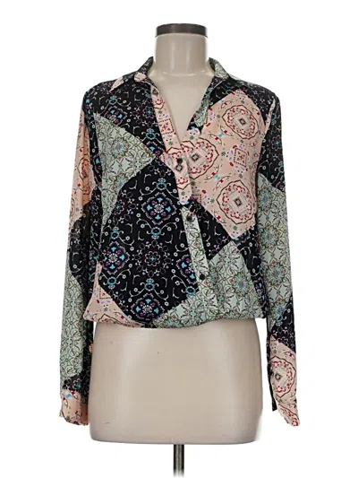 Pre-owned Pleione Long Sleeve Blouse In Green