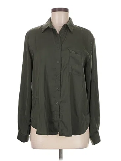 Pre-owned Pleione Long Sleeve Blouse In Green