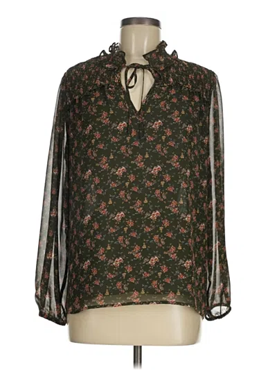Pre-owned Pleione Long Sleeve Blouse In Green