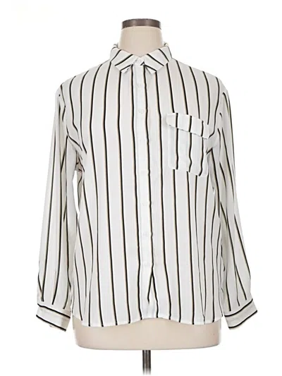 Pre-owned Pleione Long Sleeve Blouse In Ivory