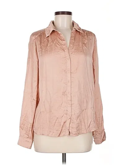 Pre-owned Pleione Long Sleeve Blouse In Pink